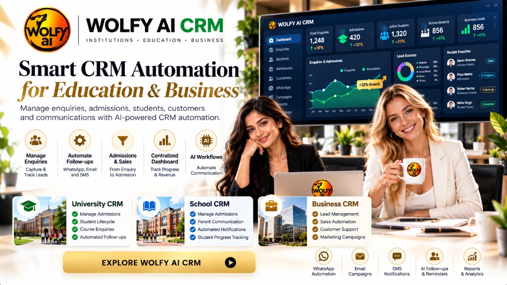 Wolfy AI CRM - Smart CRM Automation for Education & Business
