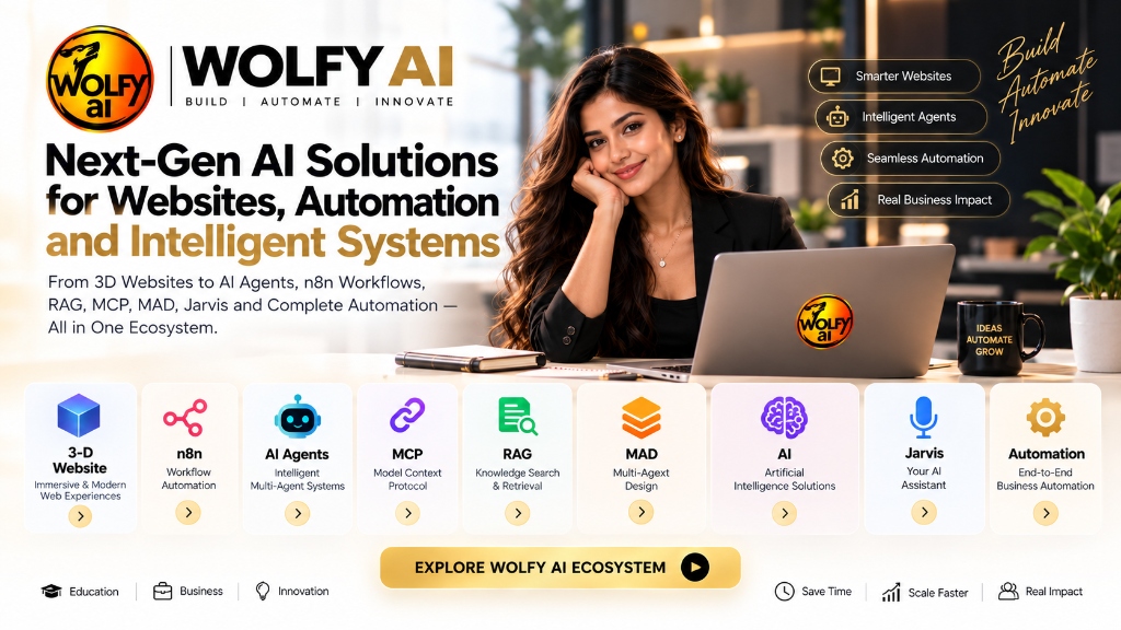 Wolfy AI - Next-Gen AI Solutions for Websites, Automation and Intelligent Systems